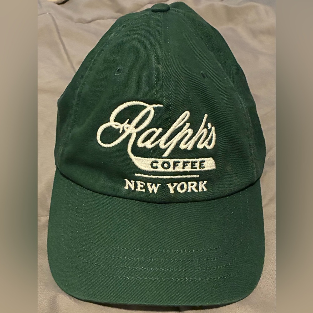 Polo Ralph Lauren Ralph's Coffee New York NYC Baseball Hat Cap Green - Picture 3 of 4